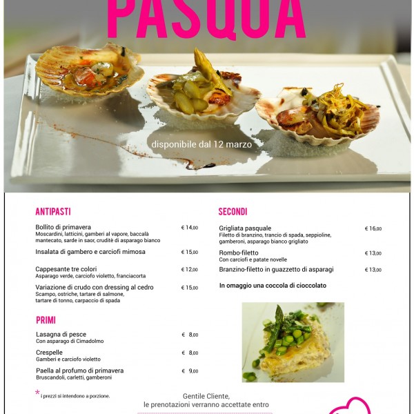 Menù di Pasqua 2018